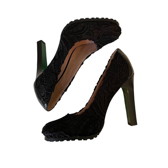 Lisa for Donald Pilner Rawna High Heels in Black Textured Fabric NWOT Size 6.5 - Picture 3 of 9